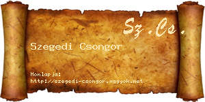Szegedi Csongor névjegykártya